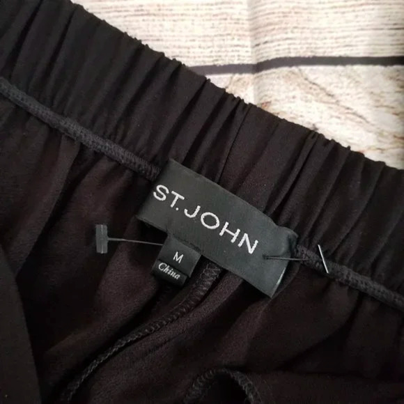 ST. JOHN black casual straight leg pants M - Picture 4 of 5